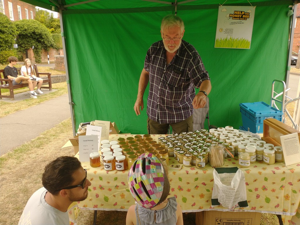 One of our members selling honey